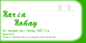 maria mohay business card